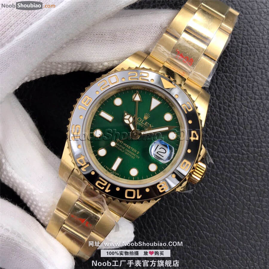 劳力士 Rolex 格林尼治型 II GMT Master II M116718LN-0002 绿色表盘 黄金 