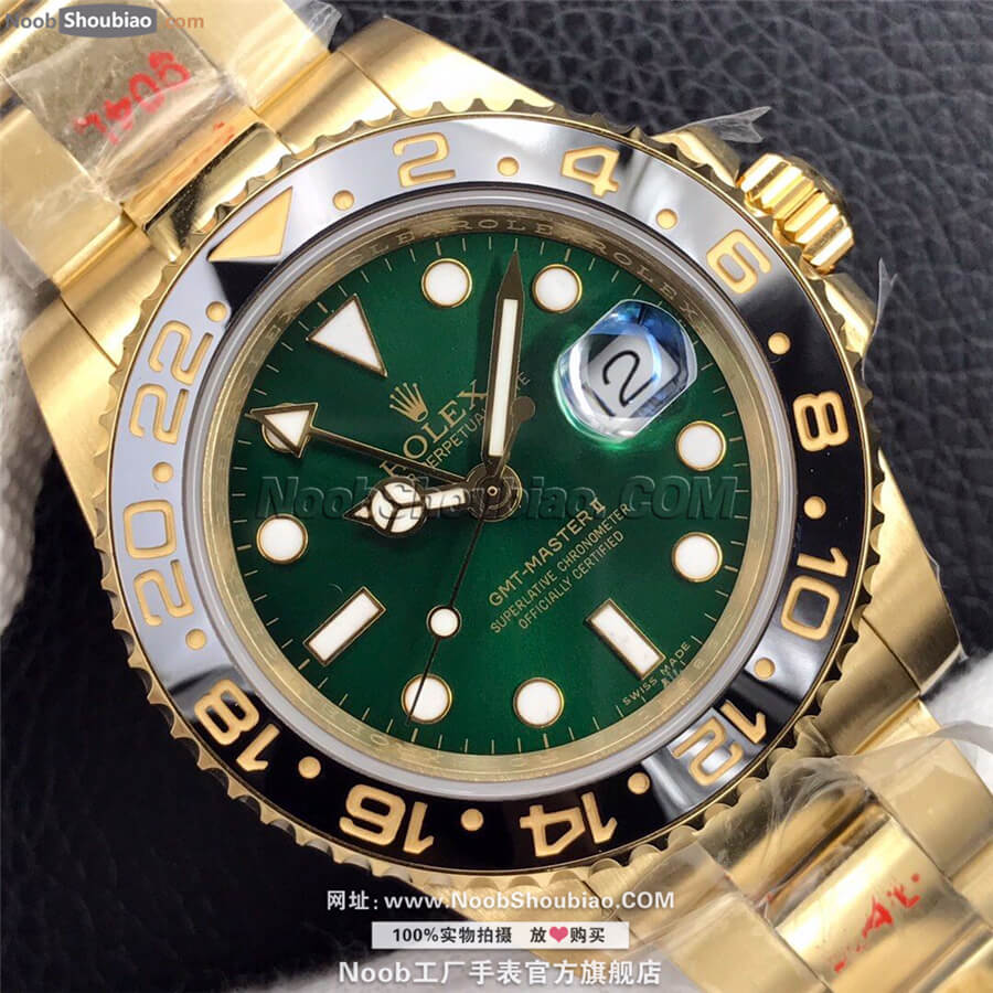 劳力士 Rolex 格林尼治型 II GMT Master II M116718LN-0002 绿色表盘 黄金 