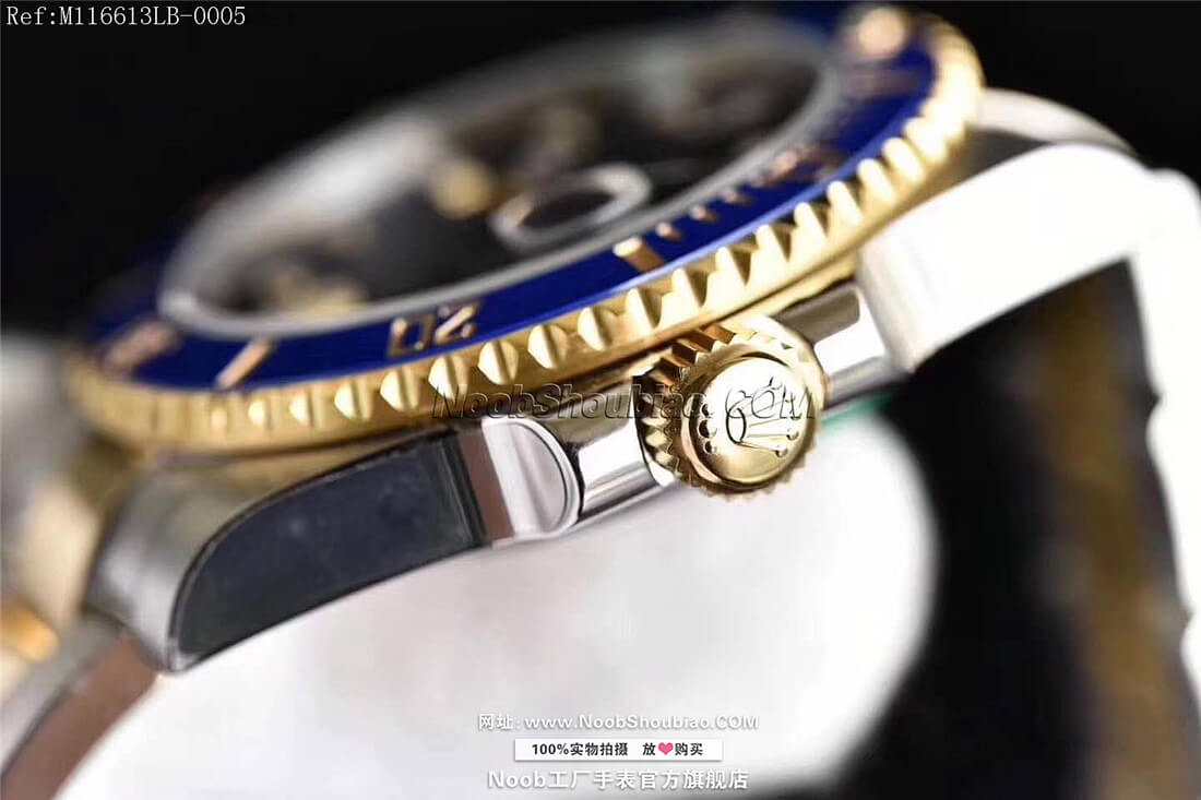  V8S 劳力士 Rolex 潜航者 SUBMARINER 间金蓝水鬼 M116613LB-0005 18K真黄金
