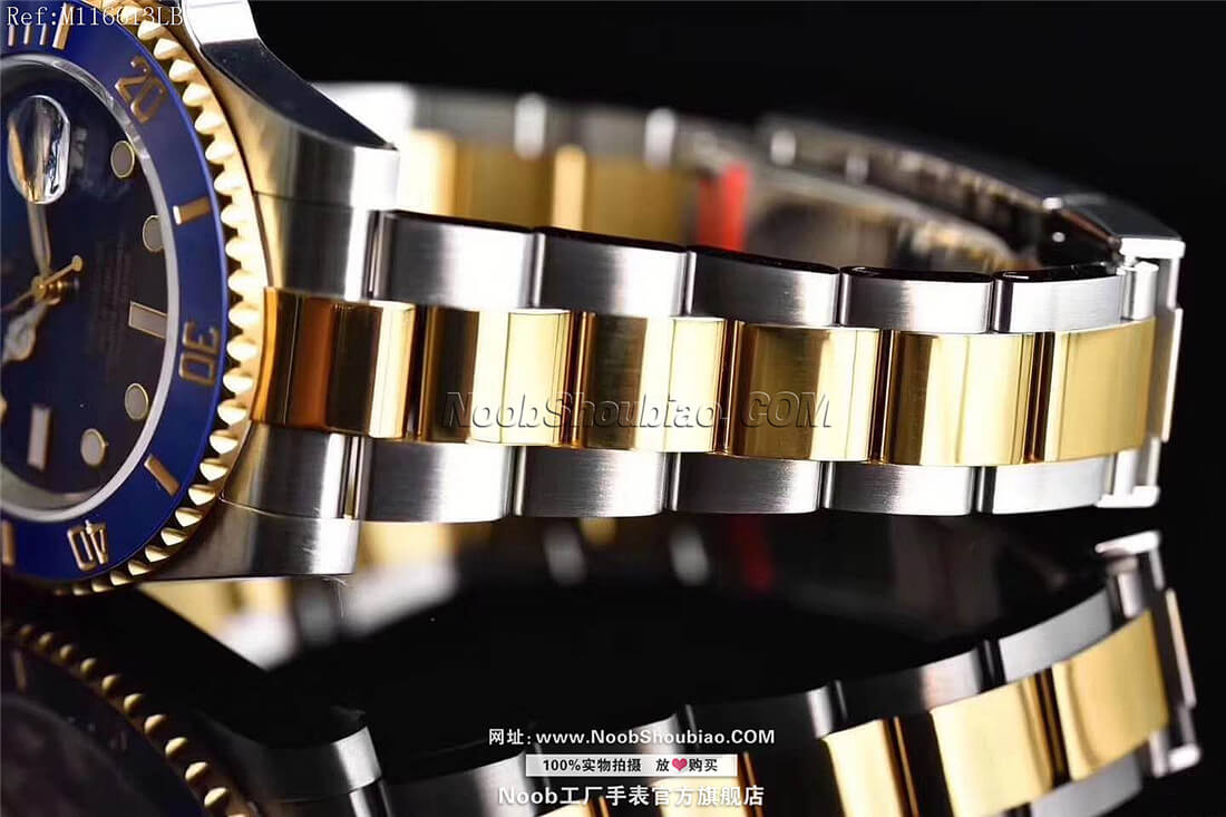  V8S 劳力士 Rolex 潜航者 SUBMARINER 间金蓝水鬼 M116613LB-0005 18K真黄金