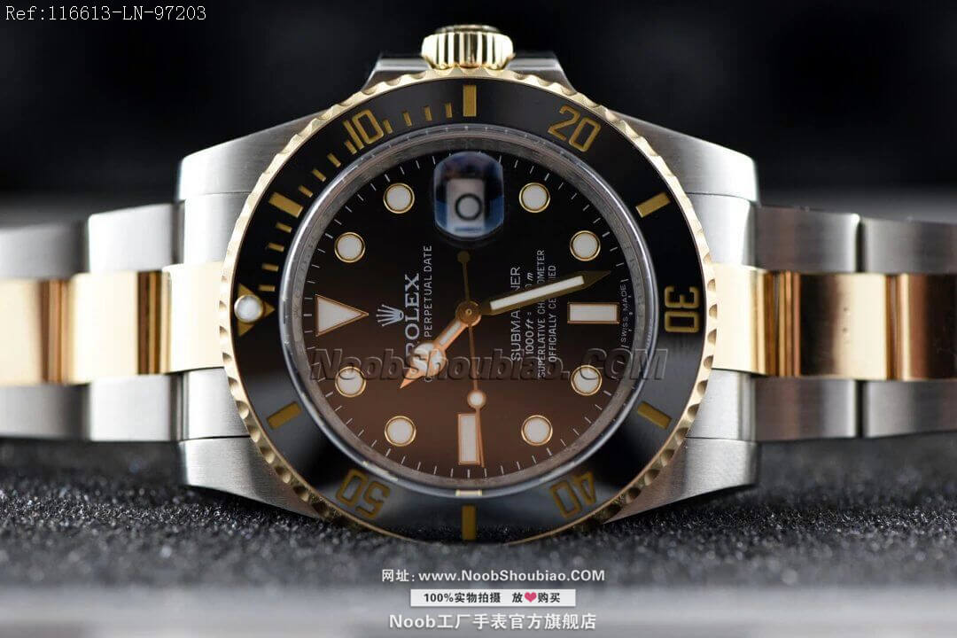  V8S 劳力士 Rolex 潜航者 Submariner 间金黑水鬼 116613LN 18K真黄金 