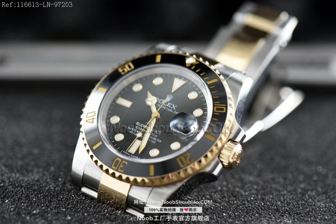  V8S 劳力士 Rolex 潜航者 Submariner 间金黑水鬼 116613LN 18K真黄金 