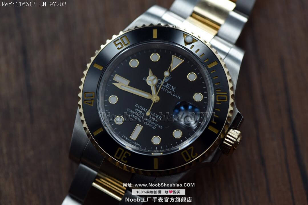  V8S 劳力士 Rolex 潜航者 Submariner 间金黑水鬼 116613LN 18K真黄金 