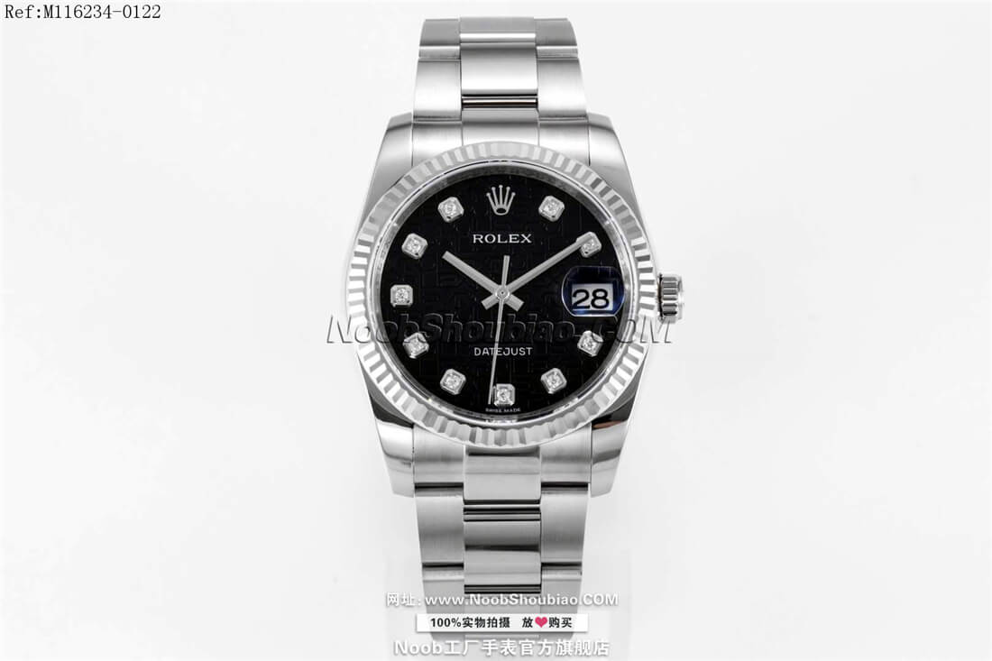N厂手表 Rolex 劳力士 Datejust 日志型36MM系列 11623 黑纪念花纹盘镶钻