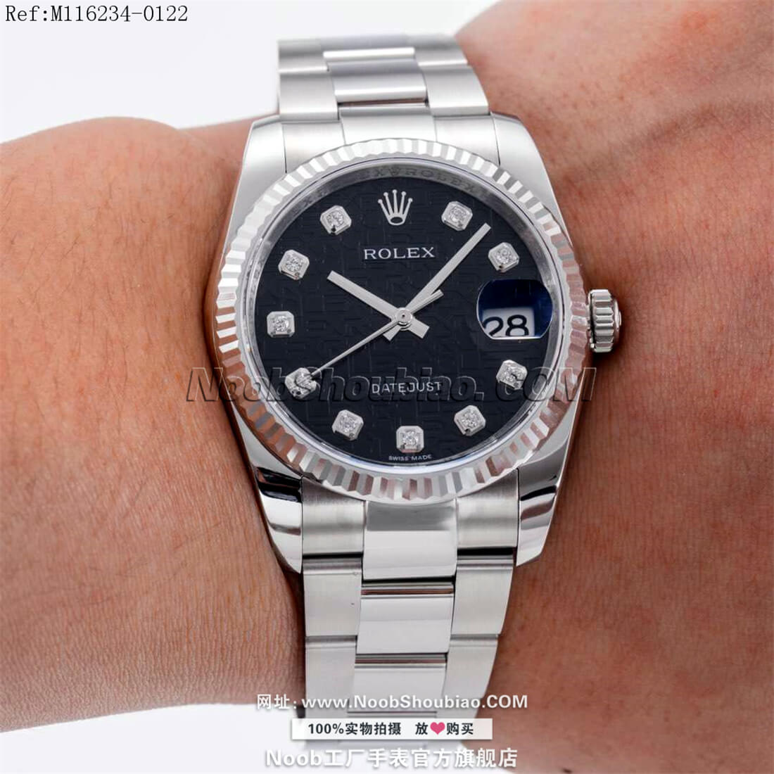 Rolex 劳力士 Datejust 日志型36MM系列 11623 黑纪念花纹盘镶钻