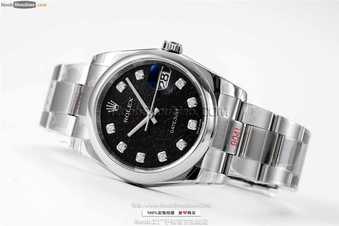 Rolex 劳力士 Datejust 日志型 36MM黑色念花纹表盘 镶钻