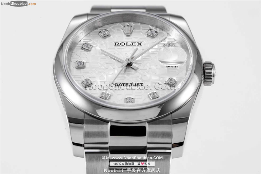 Rolex 劳力士 Datejust 日志型 36MM 银色念花纹表盘 镶钻 NOOB厂