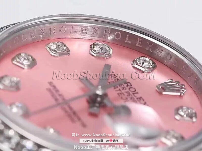  劳力士 m279384rbr-0003 女装  日志型系列价格  粉红表盘 镶钻 腕表 最高复刻版本