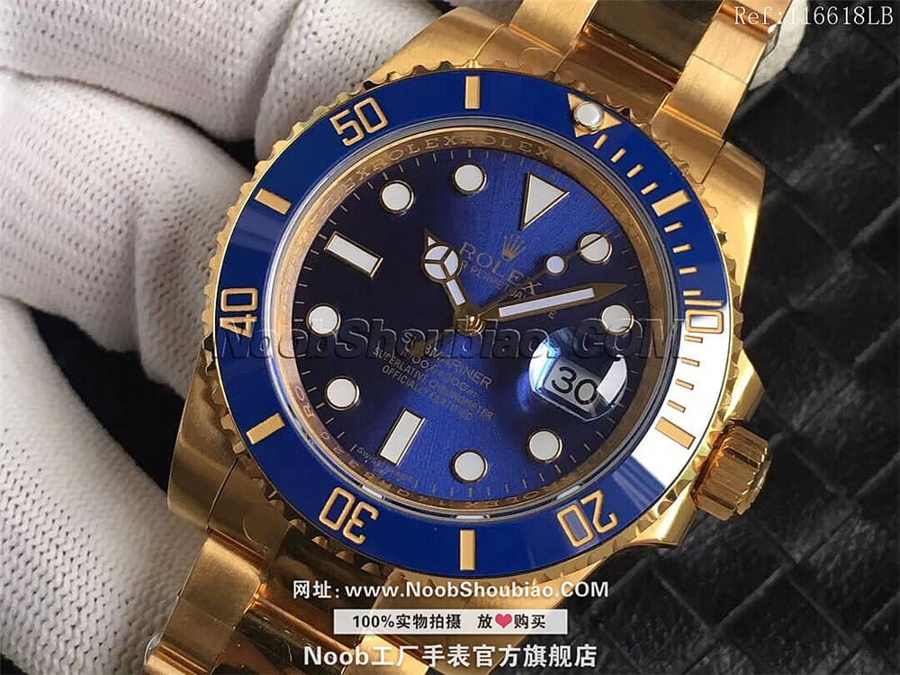 劳力士 Rolex 潜航者 Submariner 蓝水鬼 116618LB 18K包黄金