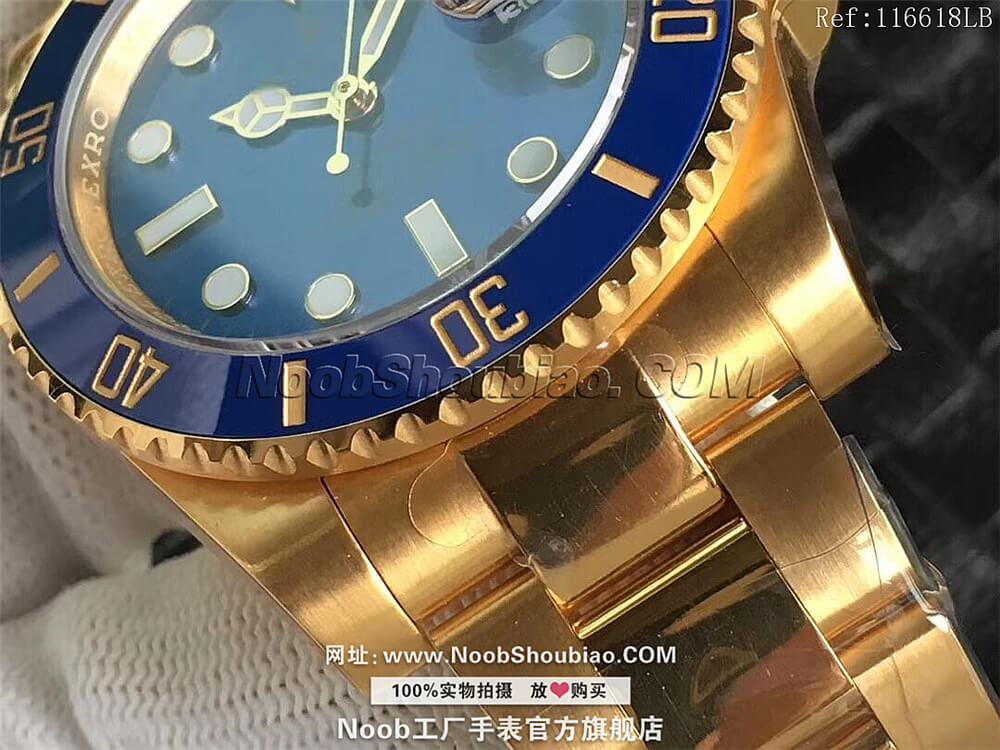 劳力士 Rolex 潜航者 Submariner 蓝水鬼 116618LB 18K包黄金
