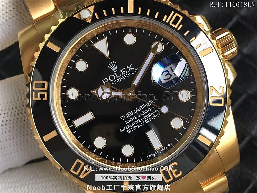  V8S 劳力士 Rolex 潜航者 Submariner 116618LN 黑水鬼 包金18K黄金