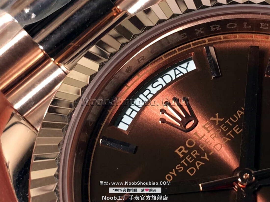 Rolex 劳力士 星期日历型40系列 m228235-0002 咖啡色 18K玫瑰金 
