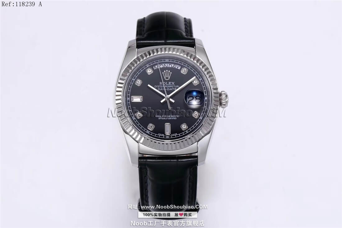 Rolex 劳力士手表 星期日历型36系列 118239 A黑盘镶钻 N厂