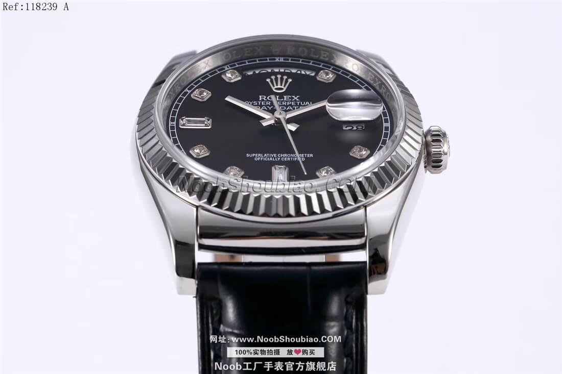 Rolex 劳力士手表 星期日历型36系列 118239 A黑盘镶钻 