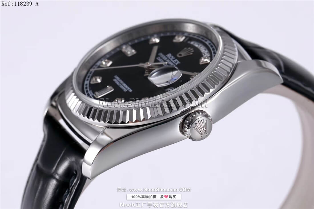 Rolex 劳力士手表 星期日历型36系列 118239 A黑盘镶钻 