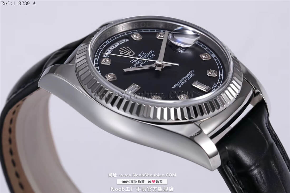 Rolex 劳力士手表 星期日历型36系列 118239 A黑盘镶钻 
