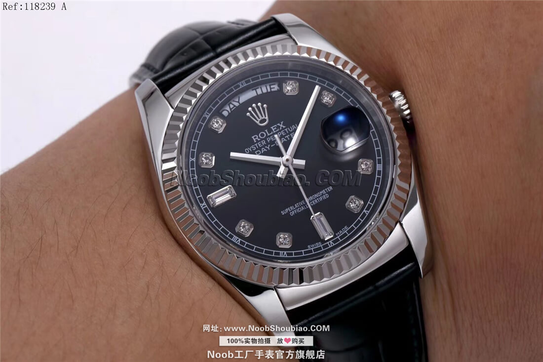 Rolex 劳力士手表 星期日历型36系列 118239 A黑盘镶钻 