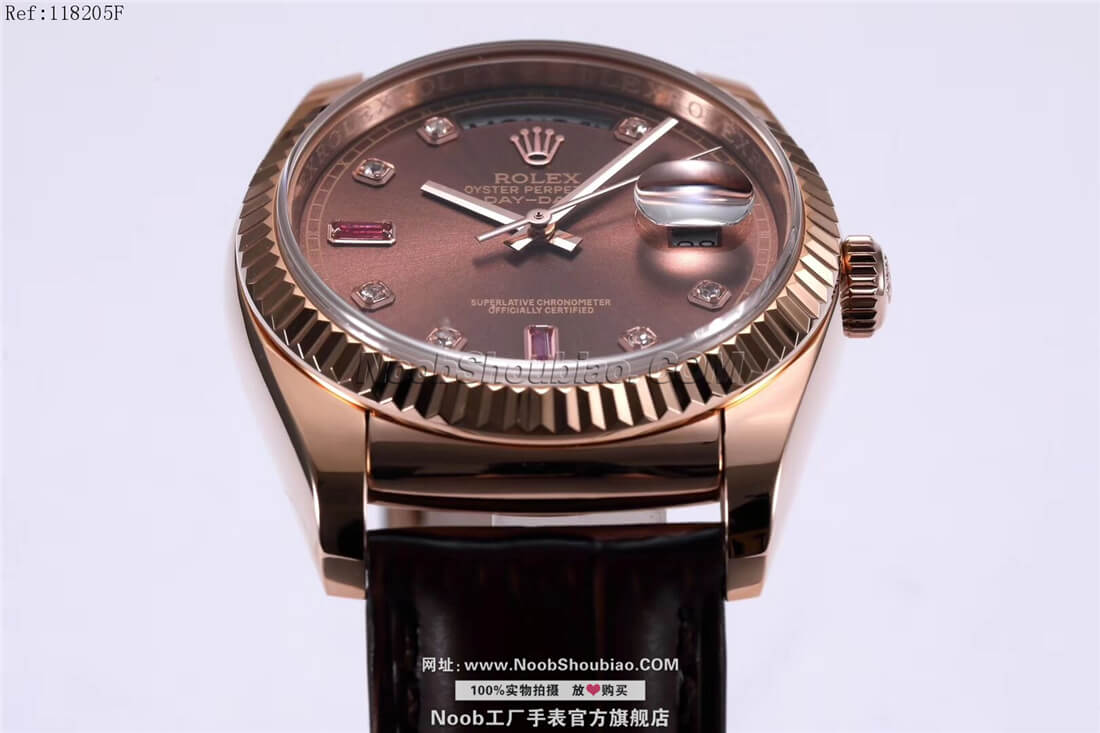 Rolex 劳力士手表 星期日历型36系列 118205F 三角坑纹外圈 