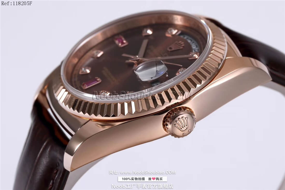 Rolex 劳力士手表 星期日历型36系列 118205F 三角坑纹外圈 