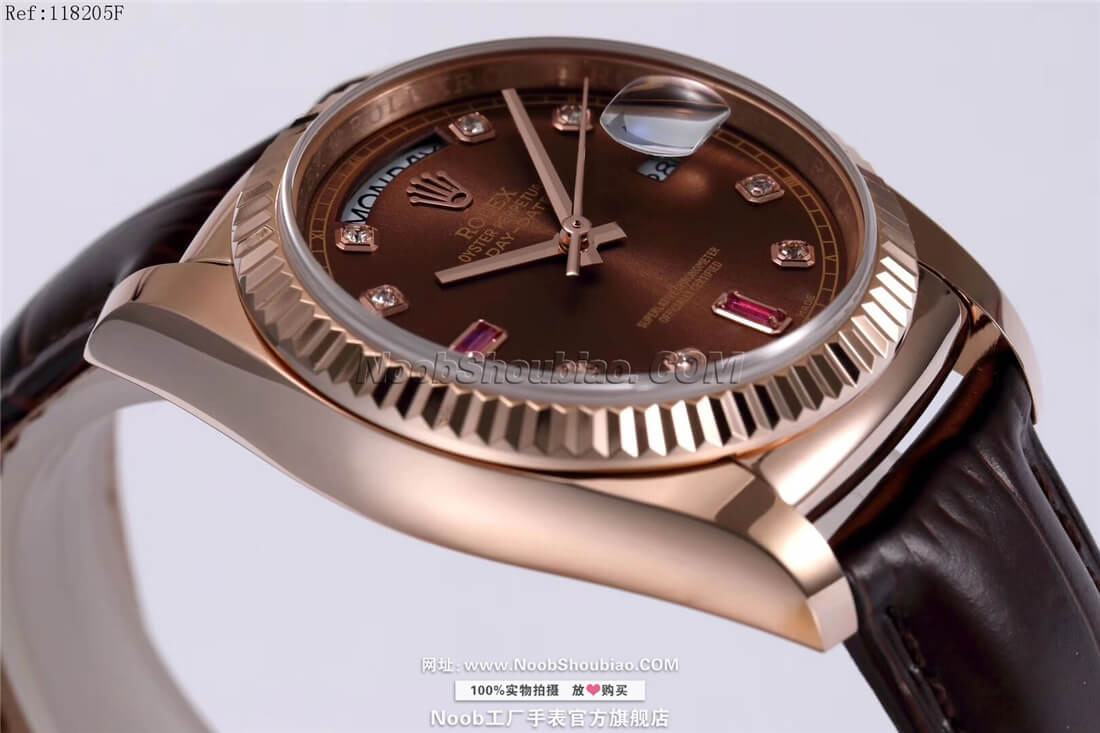 Rolex 劳力士手表 星期日历型36系列 118205F 三角坑纹外圈 