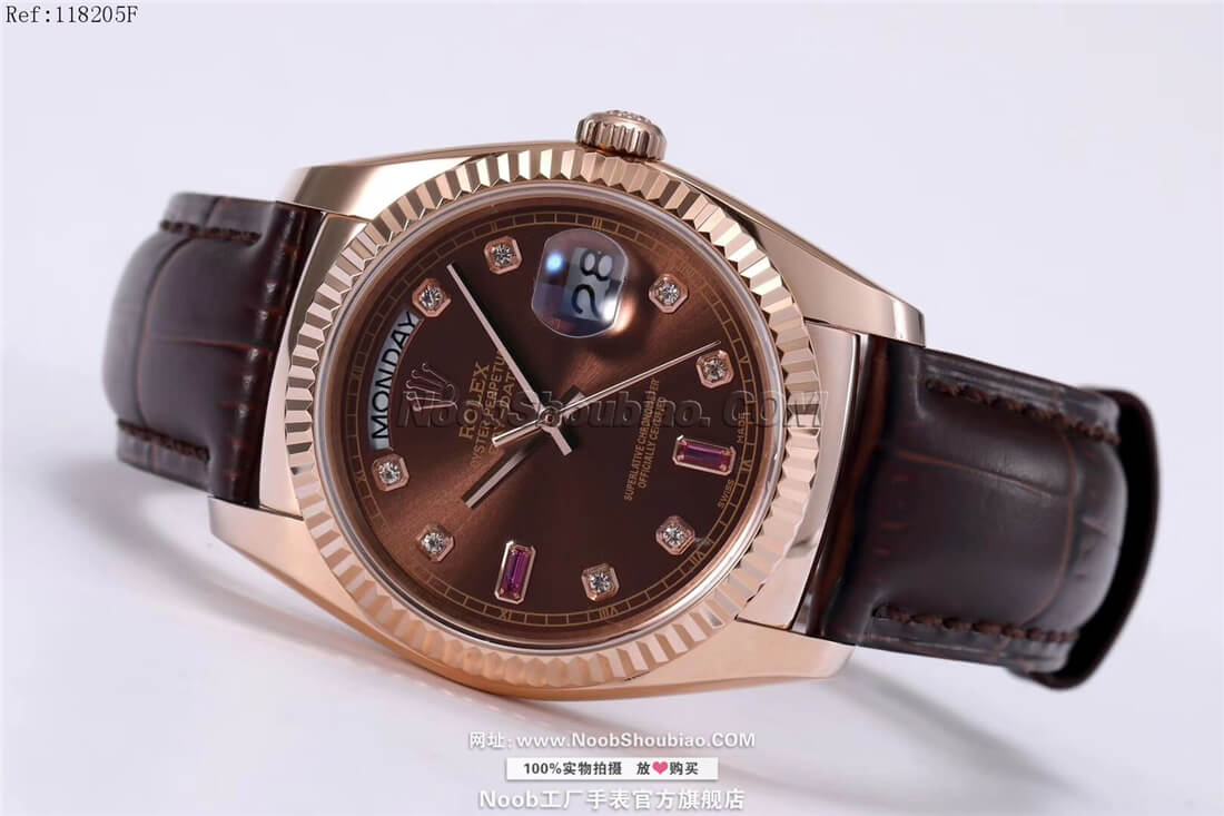 Rolex 劳力士手表 星期日历型36系列 118205F 三角坑纹外圈 