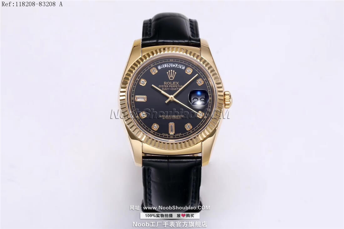 Rolex 劳力士手表 星期日历型36系列  118208-83208 A 三角坑纹外圈 NOOB表厂