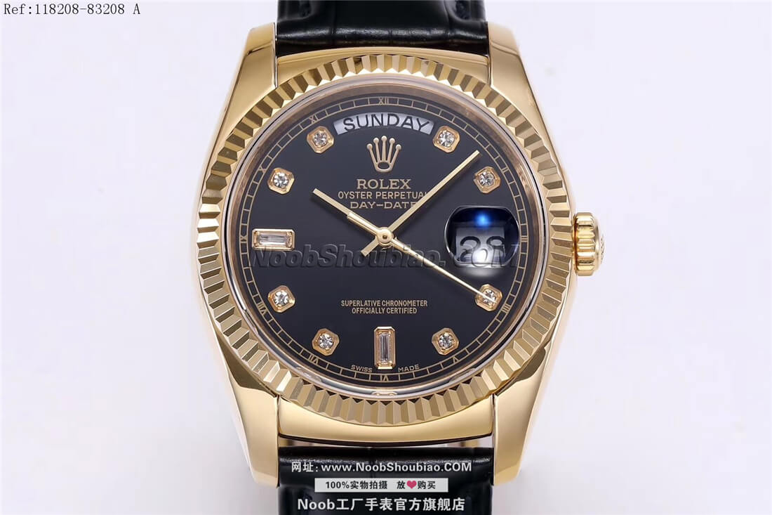 Rolex 劳力士手表 星期日历型36系列  118208-83208 A 三角坑纹外圈 