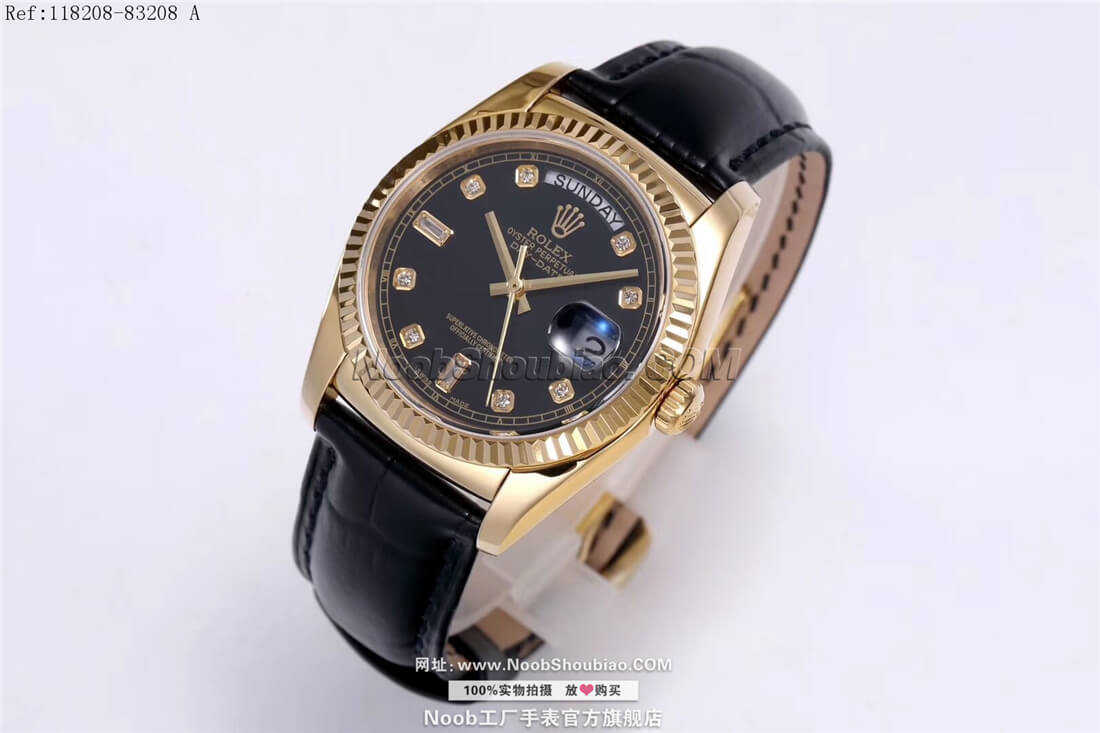 Rolex 劳力士手表 星期日历型36系列  118208-83208 A 三角坑纹外圈 