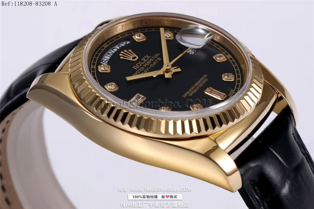 Rolex 劳力士手表 星期日历型36系列  118208-83208 A 三角坑纹外圈 