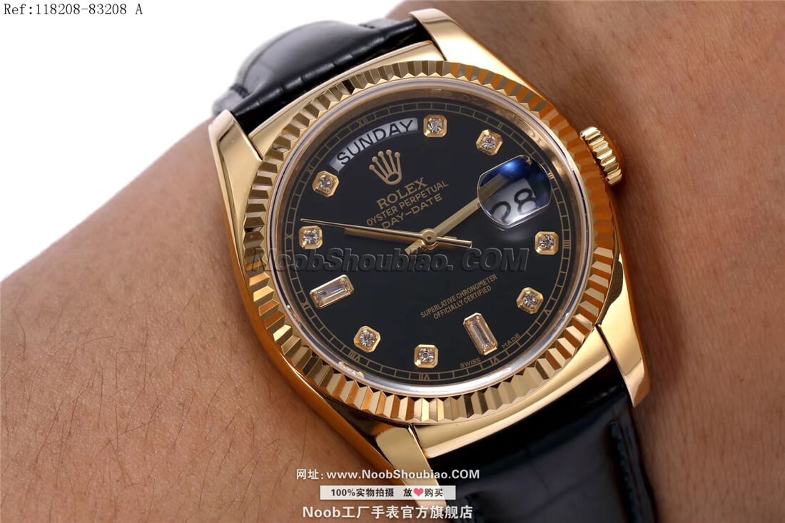 Rolex 劳力士手表 星期日历型36系列  118208-83208 A 三角坑纹外圈 