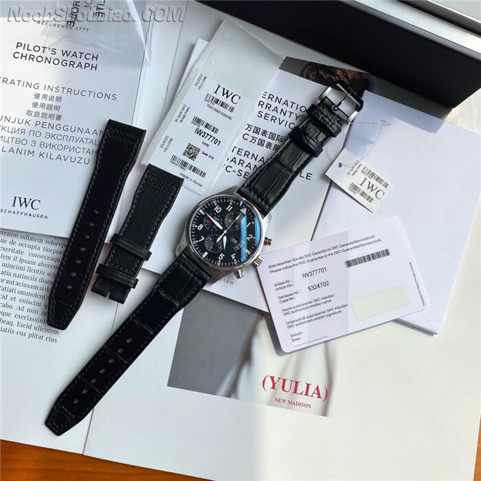 【原厂配件组装】IWC万国表手表 飞行员系列  CHRONOGRAPH计时腕表 系列 IW377701(飞计)
