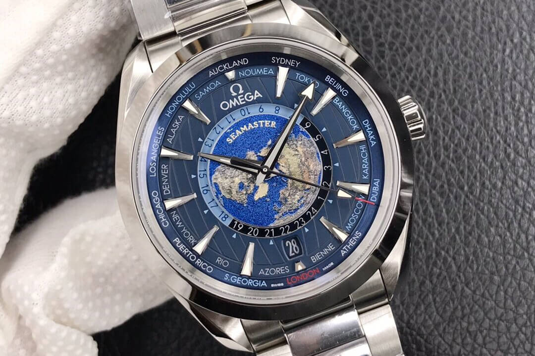 欧米茄 海马系列 AQUA TERRA 150米腕表系列 220.10.43.22.03.001(限量版世界时腕表)
