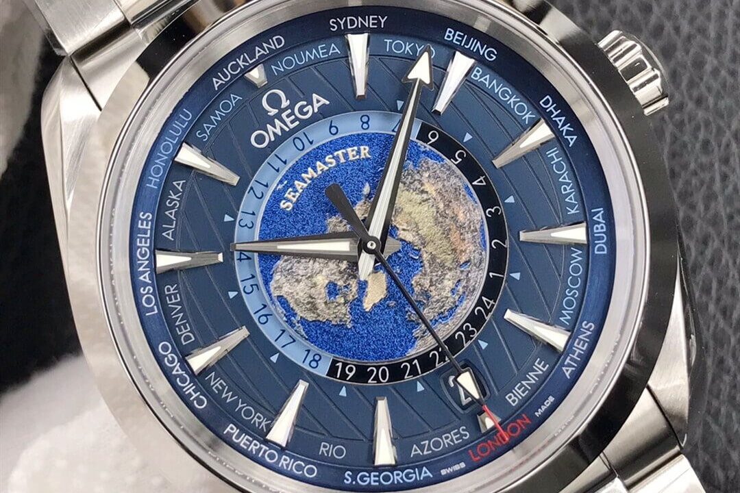 欧米茄 海马系列 AQUA TERRA 150米腕表系列 220.10.43.22.03.001(限量版世界时腕表)