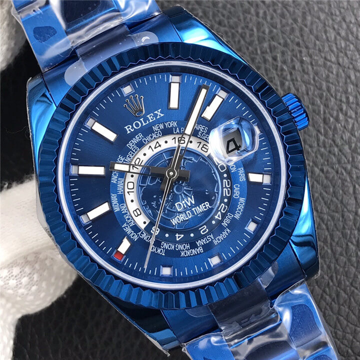 劳力士 Rolex Sky-Dweller 纵航者 天行者 俄罗斯DIW改装厂 World Timer Blue DLC - NOOB