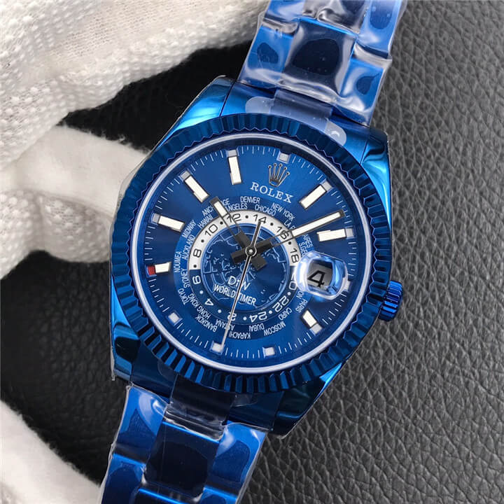 劳力士 Rolex Sky-Dweller 纵航者 天行者 俄罗斯DIW改装厂 World Timer Blue DLC - NOOB